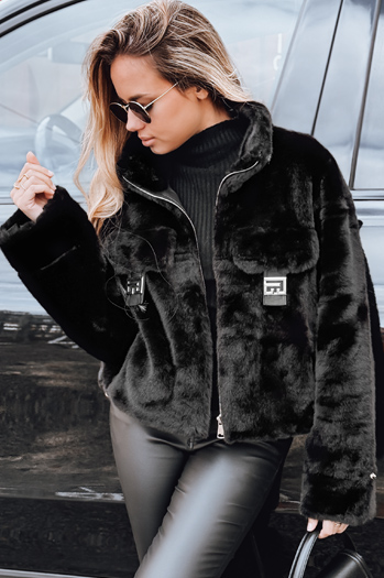 Damen Pelz kurz schwarz Dstreet TY5249