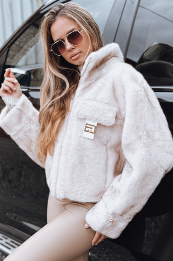 Damen Pelz kurz weiß Dstreet TY5250