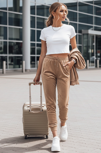 Khaki-Hose für Frauen Dstreet UY2834