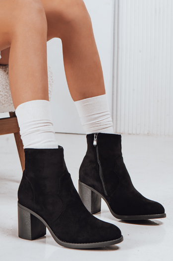 Damen Wildleder Stiefel schwarz Dstreet ZY1247