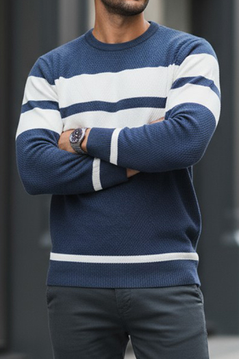 Blauer Pullover für Männer Dstreet WX2332