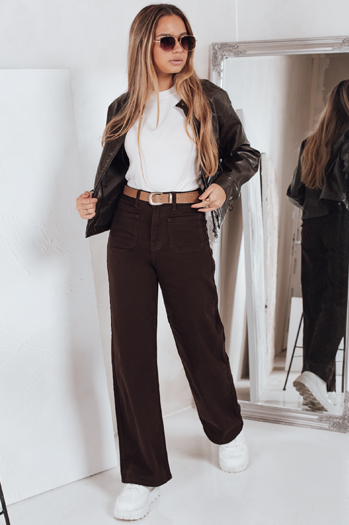 Jeans weites Bein braun Dstreet UY2842