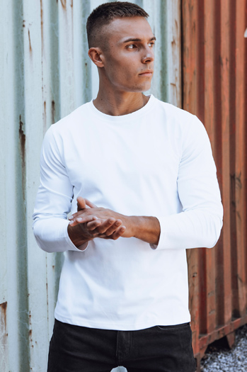 Herren weißes Longsleeve Dstreet LX0579