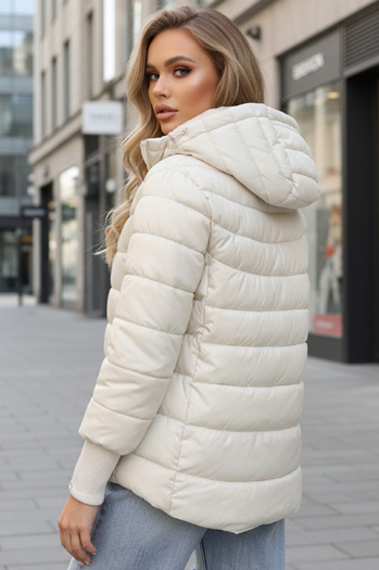 Damen Steppjacke mit Kapuze weiß Dstreet ty5355