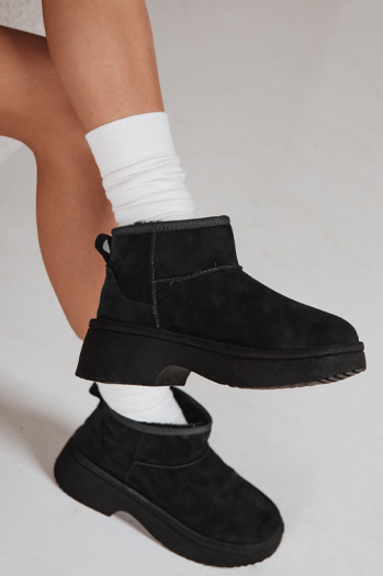 Damen Schneestiefel mit dicker Sohle schwarz Dstreet ZY1284