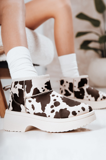 Damen Schneestiefel mit dicker Sohle in Flicken Dstreet ZY1285