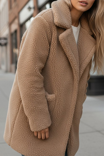 Damen Teddyfell Wintermantel beige Dstreet NY0757z