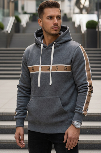 Herren Kapuzenpulli dunkelgrau Dstreet BX5936