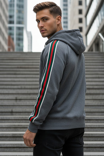 Grauer Herren-Kapuzenpullover Dstreet BX5938