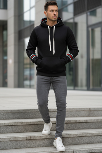 Herren Kapuzenpulli schwarz Dstreet BX5940