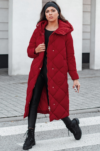 Damen Stepp-Winterjacke mit Kapuze FEMACOAT burgundy Dstreet TY5479