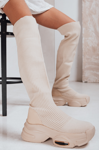 Damen Sockenstiefel beige Dstreet ZY1322