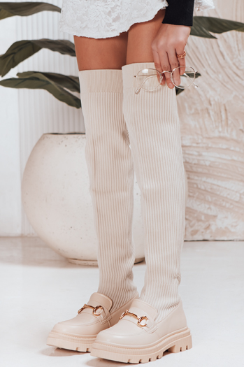 Damen Sockenstiefel beige Dstreet ZY1323