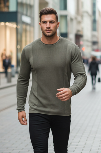 Khakifarbener Pullover für Männer WX2310z