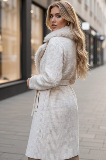 Damen Pelzmantel beige Dstreet TY5278z