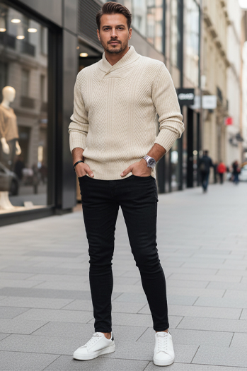 Herren Pullover beige Dstreet WX2258z