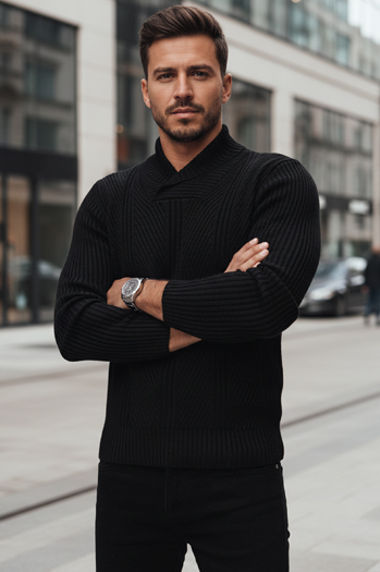 Schwarzer Herren-Pullover Dstreet WX2256z