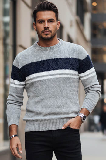 Grauer Pullover für Männer Dstreet WX2245z