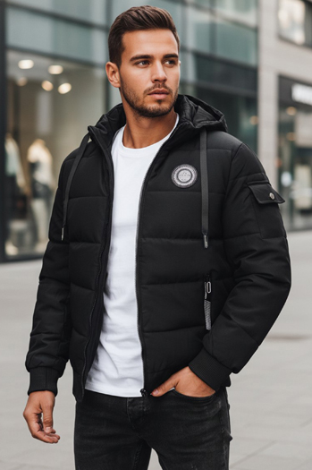 Herren Steppjacke Farbe Schwarz DSTREET TX4638z