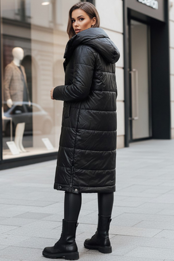 Damen Übergangsjacke ORVITA gesteppt mit Kapuze schwarz Dstreet TY5024z