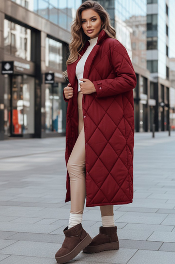 Damen-Winterjacke WARMISSA gesteppt burgunderrot Dstreet TY4918z