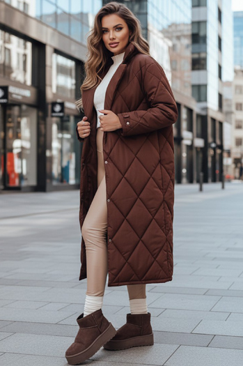 WARMISSA Damen Steppjacke braun Dstreet TY4917z