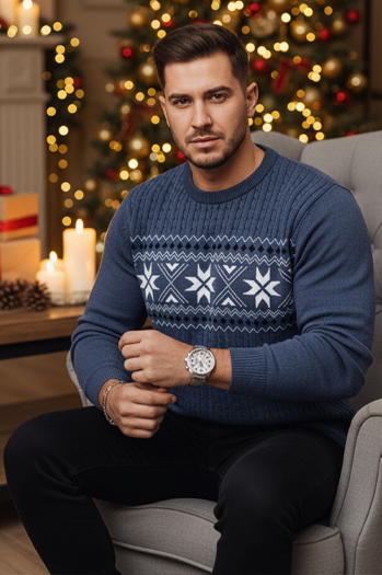 Blauer Pullover für Männer Dstreet WX2279z