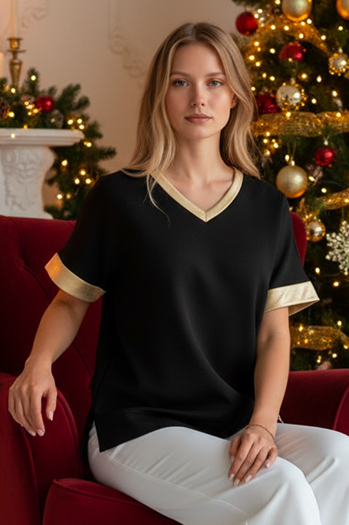 Damenbluse in Übergröße SHINE LOVE schwarz Dstreet RY2912z