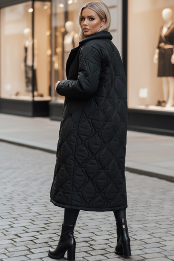 Langer Damen Steppmantel TRENDIFY schwarz Dstreet TY4378z