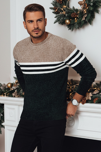 Grün gestreifter Pullover für Männer Dstreet WX2231z