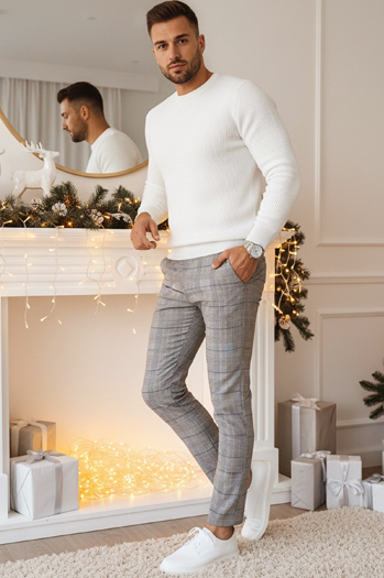 Herrenhose hellgrau Dstreet UX4407z