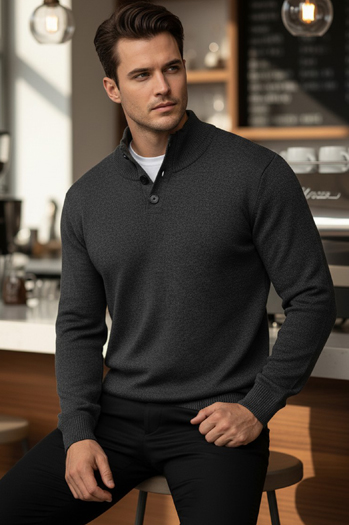 Herren Pullover mit Stehkragen graphit Dstreet WX2355