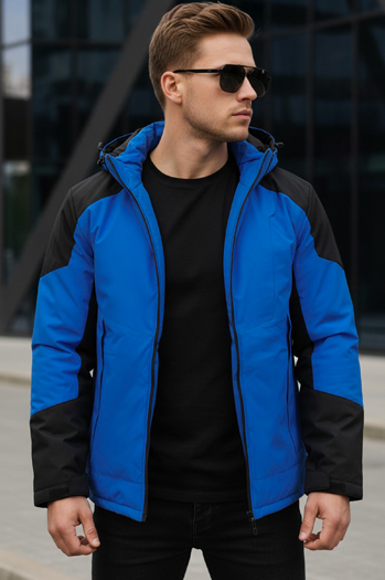 Herren Winterjacke mit Kapuze blau Dstreet TX5122