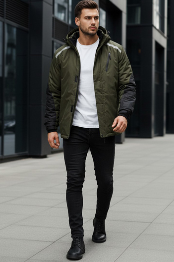 Männer narciarksa grüne Jacke Dstreet TX5128