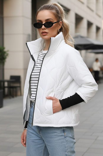 Gesteppte Damen-Übergangsjacke weiß Dstreet TY5544