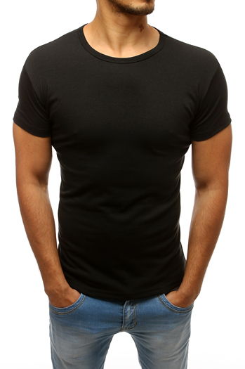 Herren T-Shirt einfarbig schwarz Dstreet RX2572
