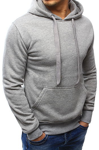 Herren Kapuzenpullover Hellgrau BX3646