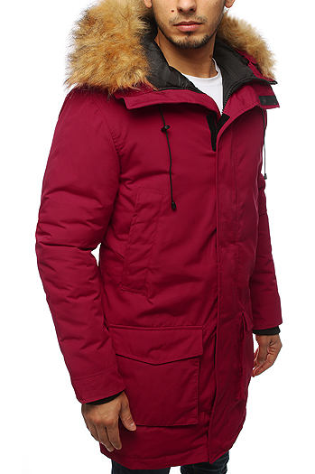 Herren Winter Parka Jacke kastanienbraun TX3128