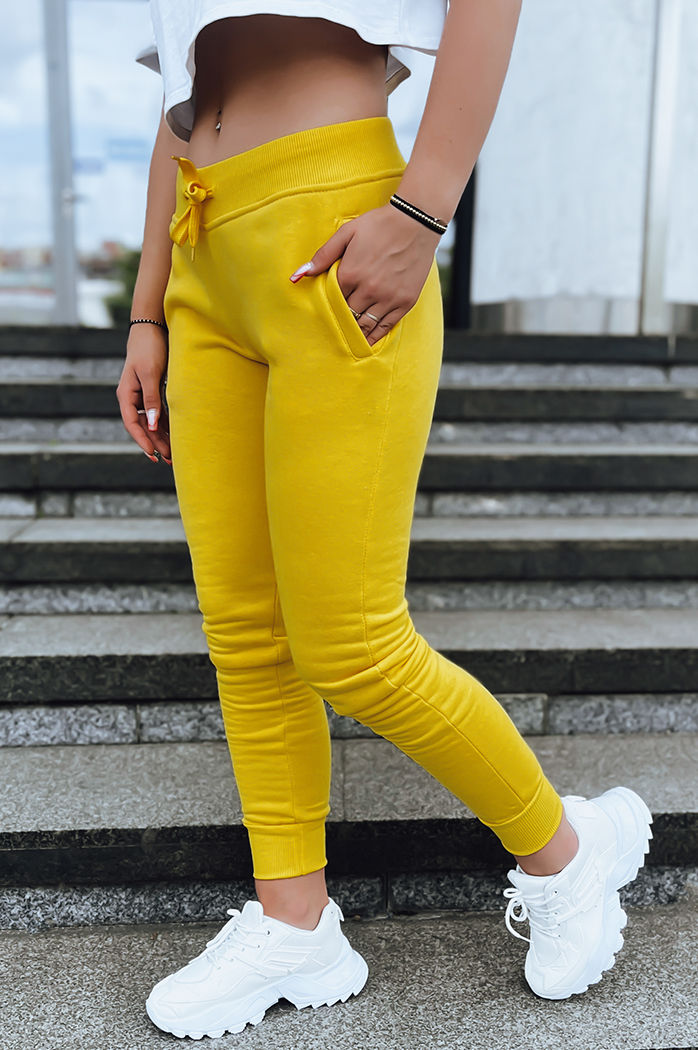 Damen Traininghose FITS Gelb Dstreet UY0534