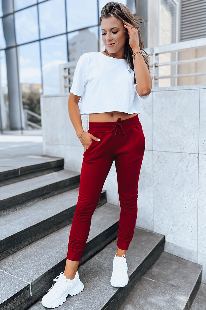 Damen Jogginghose FITS Weinrot Dstreet UY0206