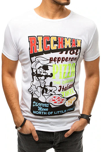 Herren T-shirt mit Aufdruck Weiß Dstreet RX4372