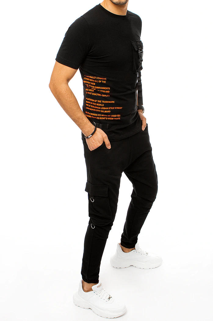 Herren Trainingsanzug Set Schwarz Dstreet AX0366