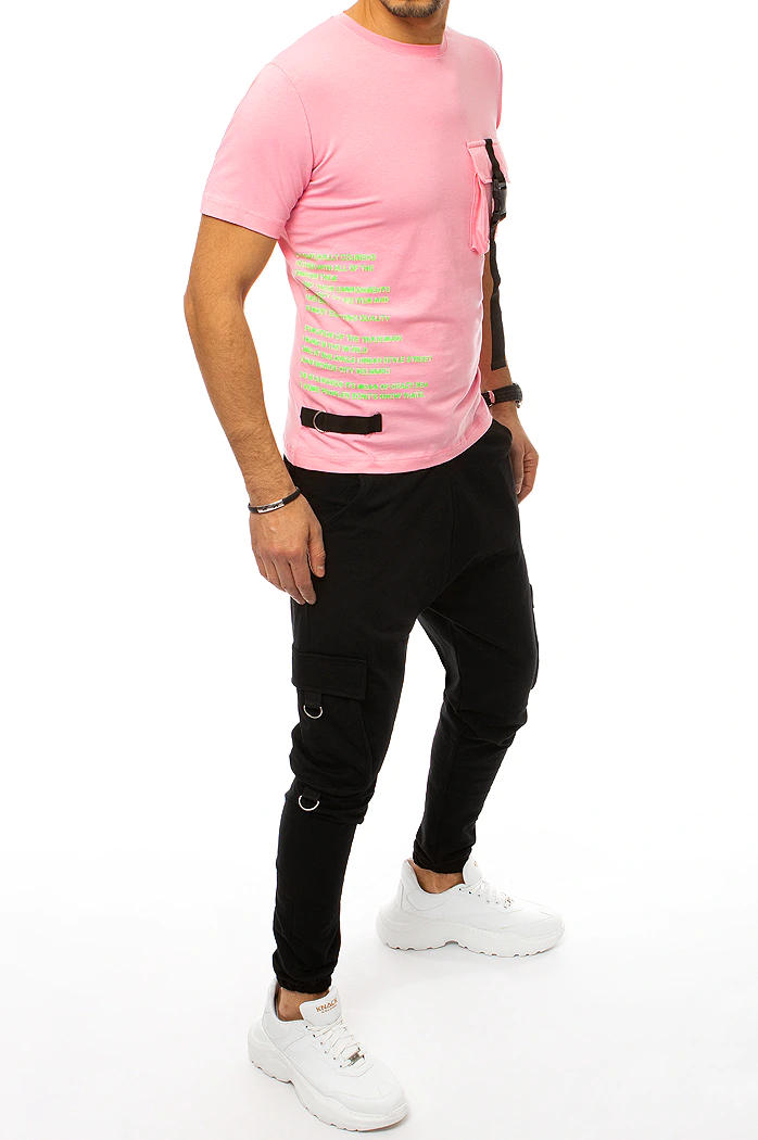 Herren Trainingsanzug Set Rosa-Schwarz Dstreet AX0367