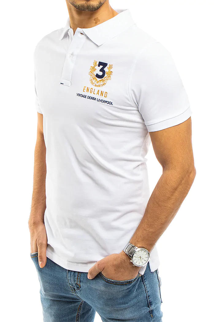 Herren Poloshirt Weiß Dstreet PX0360