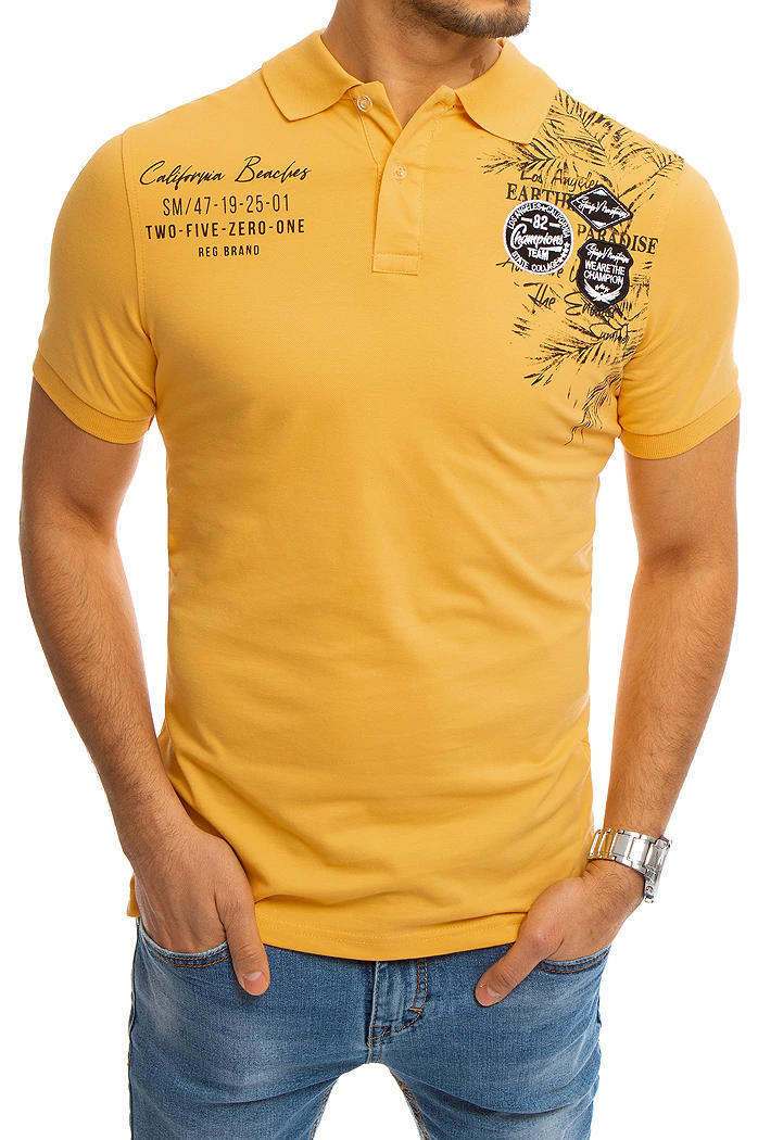 Herren Poloshirt Gelb Dstreet PX0375