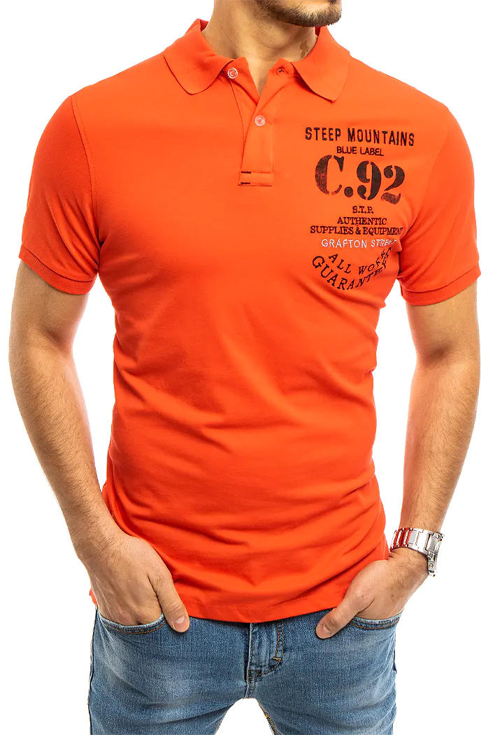 Herren Poloshirt Koralle Farbe Dstreet PX0460