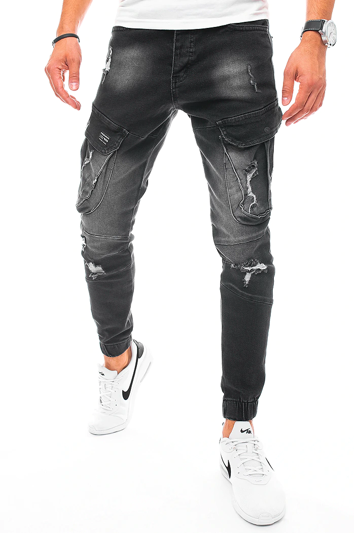 Herren Jeans Joggerhose Schwarz Dstreet UX3254