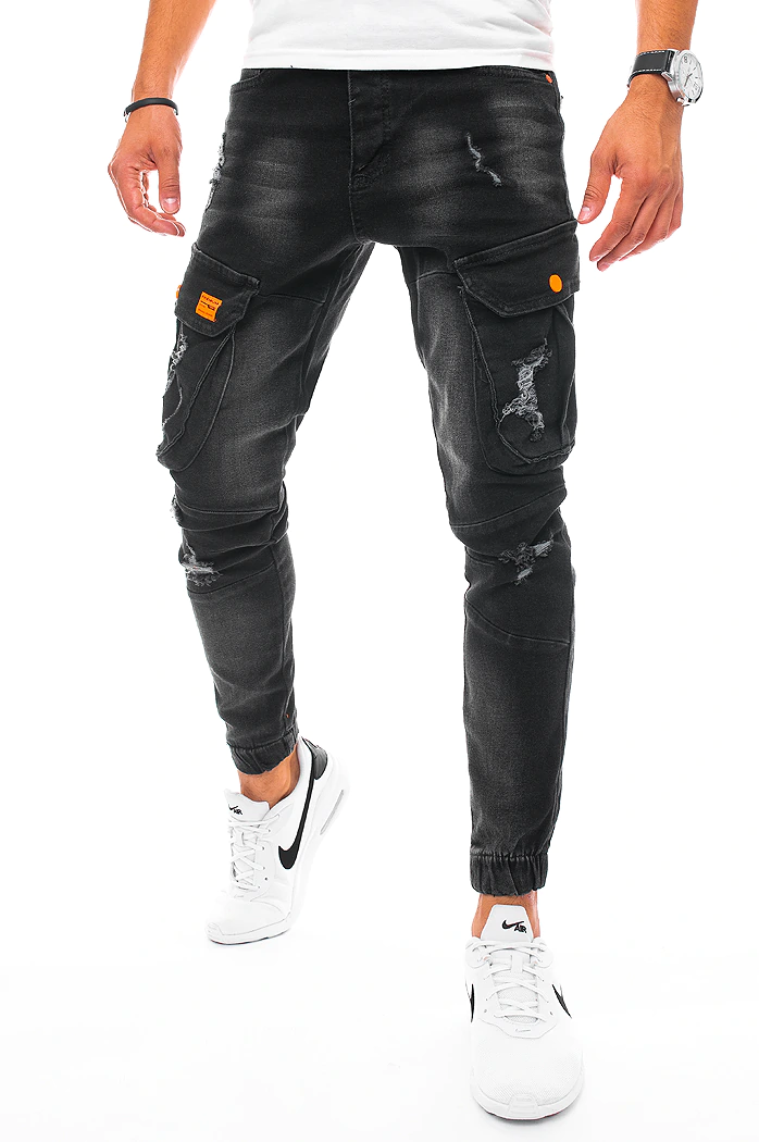 Herren Jeans Joggerhose Schwarz Dstreet UX3256