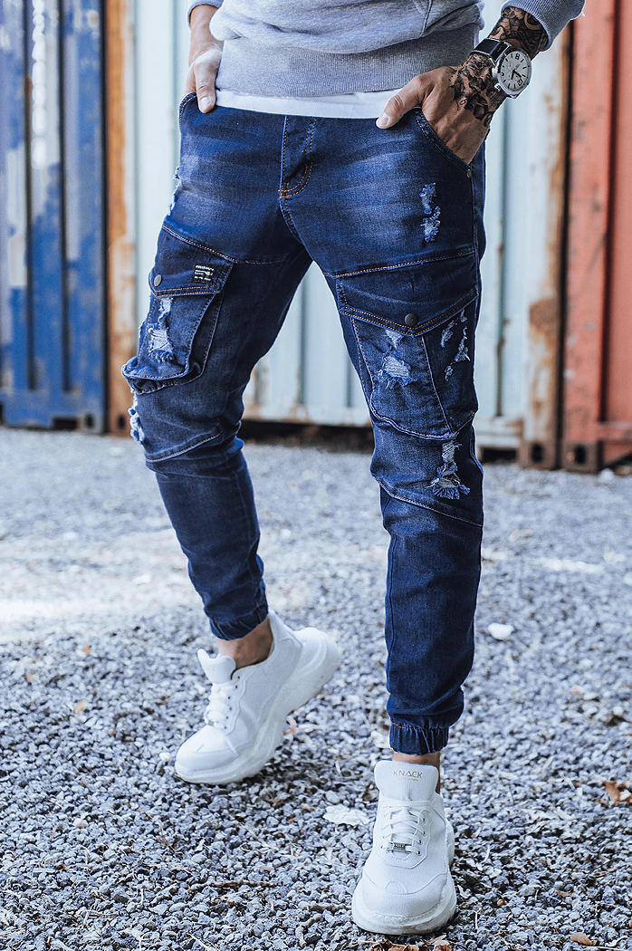 Herren Jeans Joggerhose Blau Dstreet UX3284