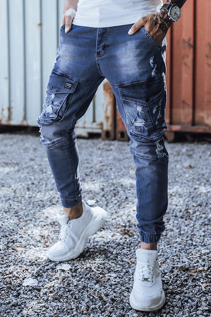 Herren Jeans Joggerhose Blau Dstreet UX3285